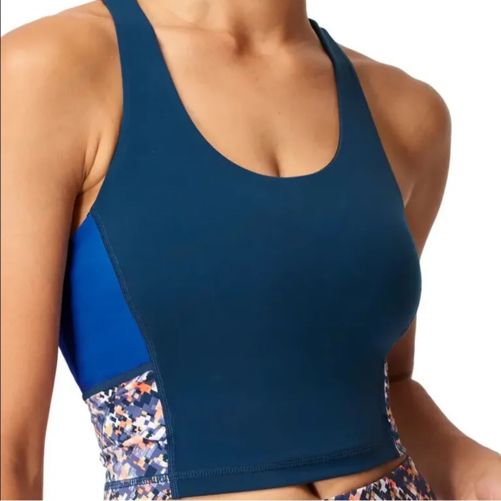 New SWEATY BETTY Power Racerback Crop Tank Size Medium